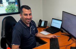 Oomiak's Customer Service Manager for Eastern Regions working at Oomiak's local Brisbane office